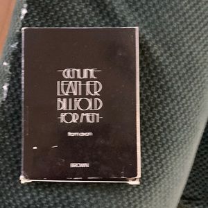 Genuine vintage  leather billfold wallet for men from Avon brown